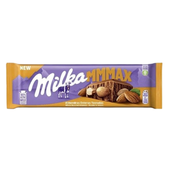 Milka Chocolate Whole Almond Bar 270G - Image 1