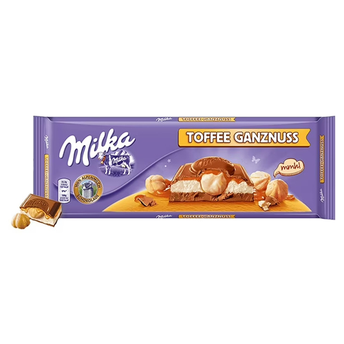 Milka Toffee Whole Nuts Bar 300gm
