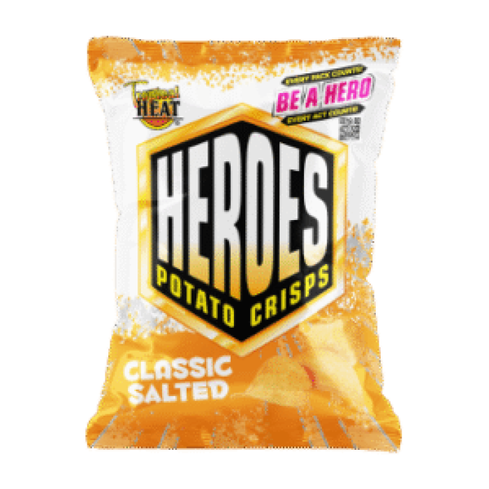 TropicalHeat Heroes PotatoCrispSlted110g - Image 1